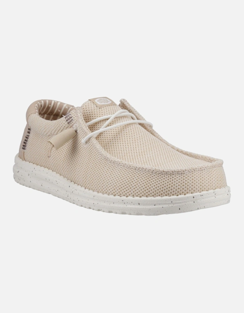 HEYDUDE Wally Stretch Sox Polyester Men's Irish Cream/Egret Moccasins Shoes
