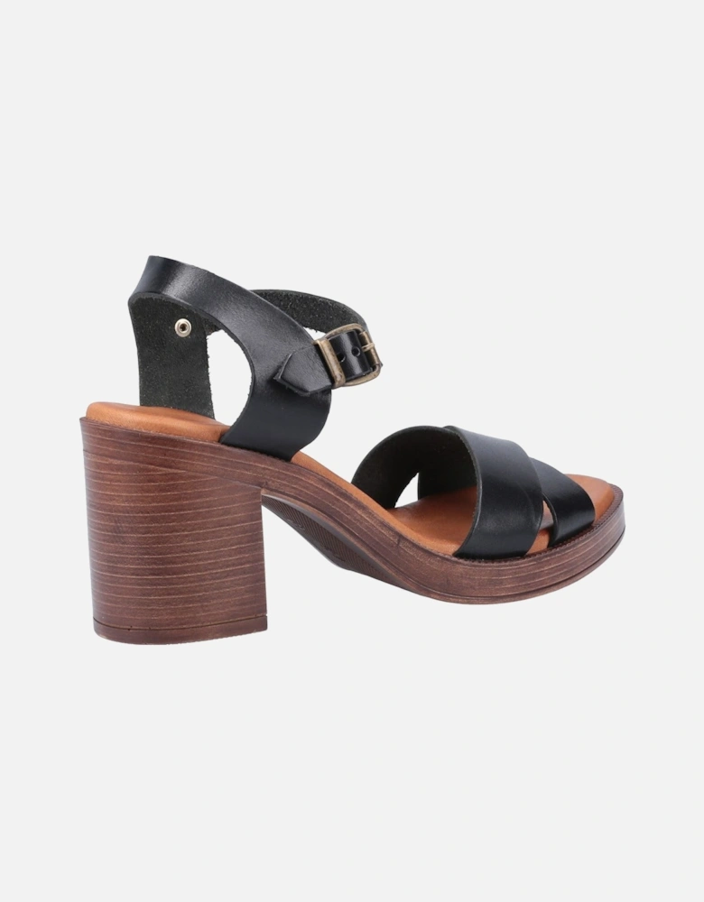Georgia Leather Women's Black Sandals