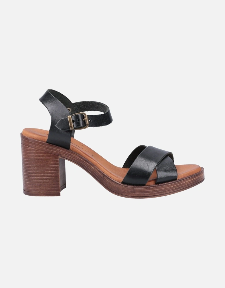 Georgia Leather Women's Black Sandals