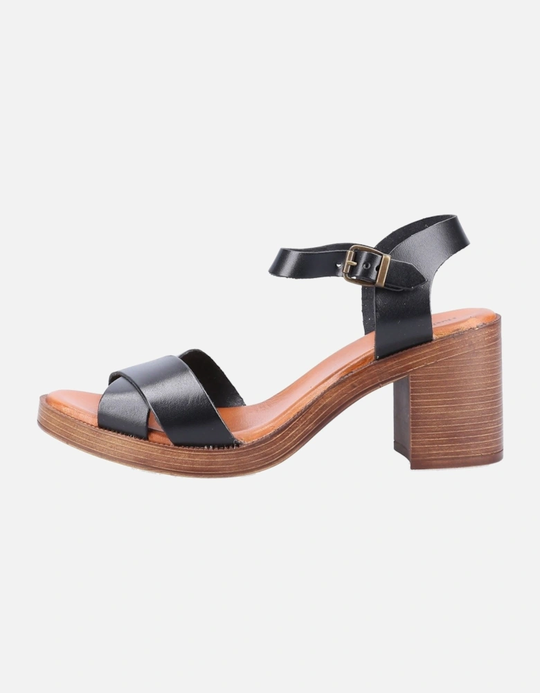 Georgia Leather Women's Black Sandals