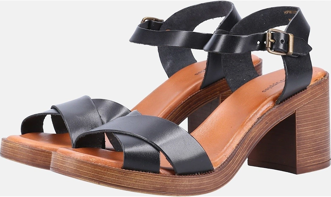 Georgia Leather Women's Black Sandals