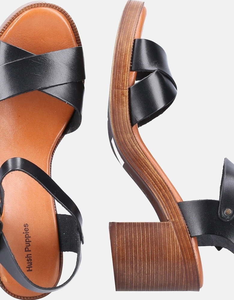 Georgia Leather Women's Black Sandals