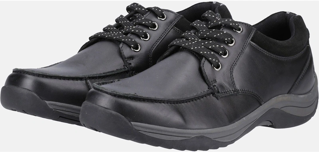Derek Leather Men's Black Lace-Up Shoes