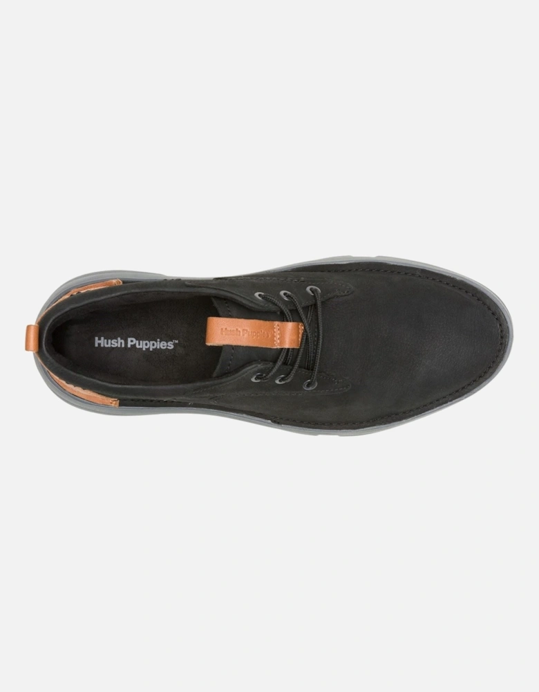 Baylor Leather Men's Black/Black Lace-Up Shoes