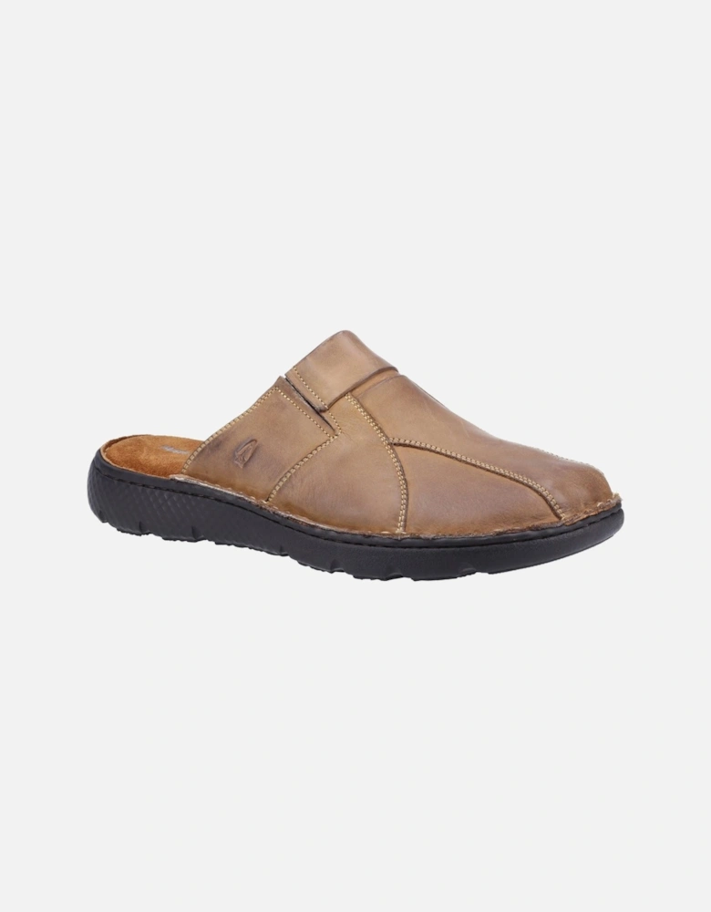 Carson Leather Men's Olive Mules