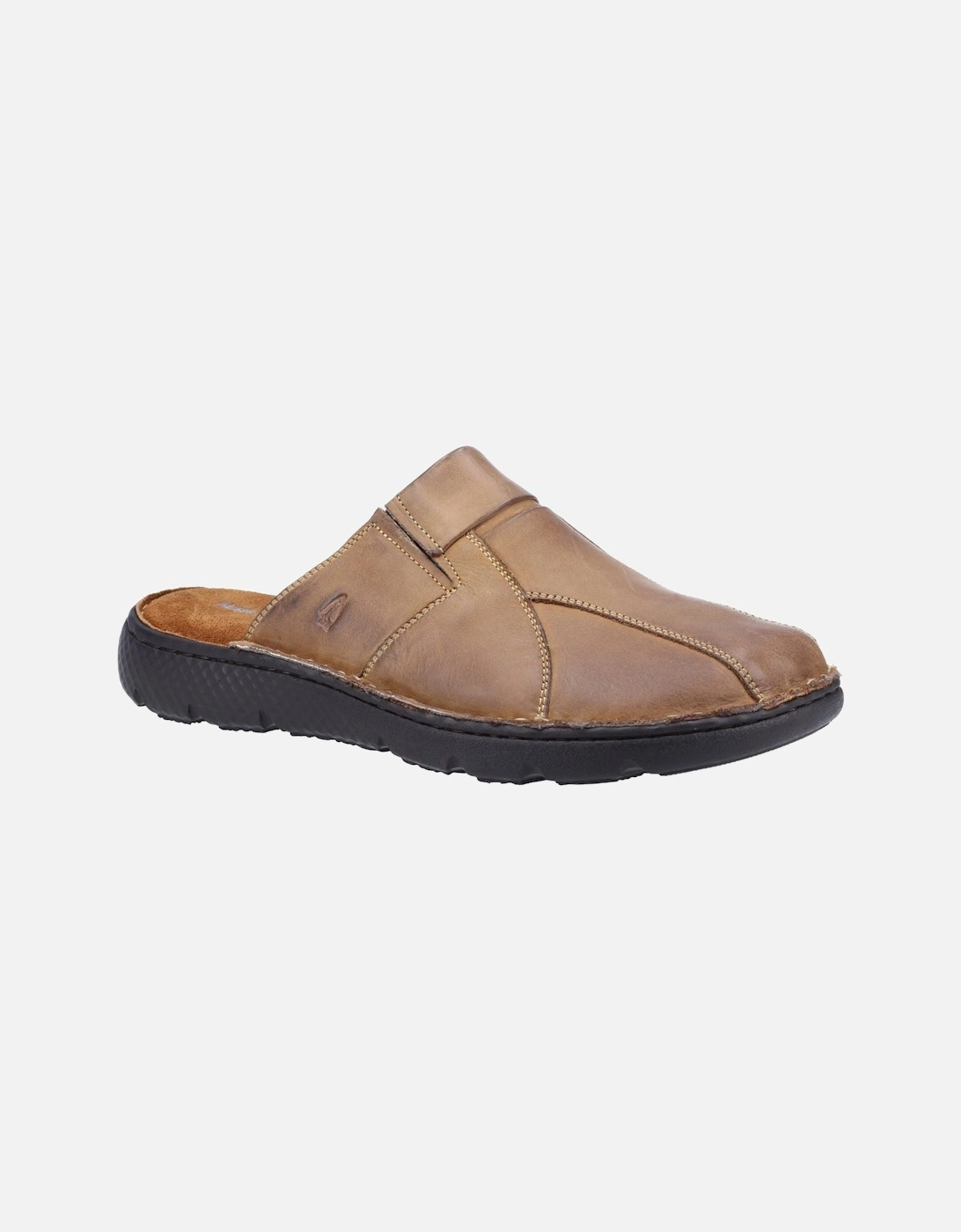 Hush Puppies Men's Hush Puppies Carson Leather Men's Olive Mules - Brown