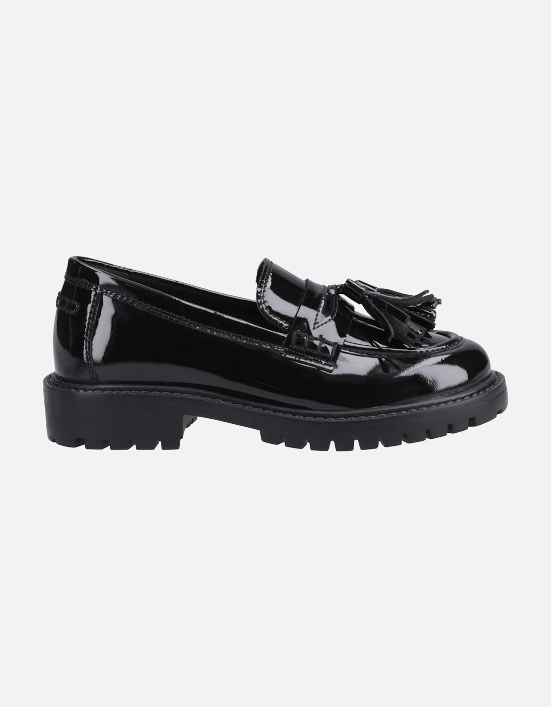 Abigail Patent Senior Leather Girls's Black Loafers