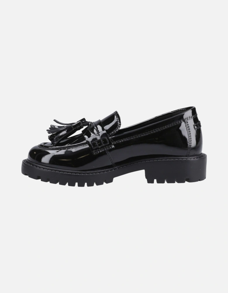 Abigail Patent Senior Leather Girls's Black Loafers