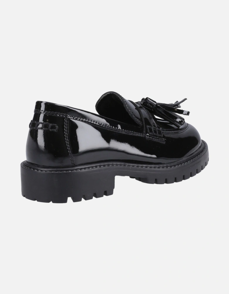 Abigail Patent Senior Leather Girls's Black Loafers