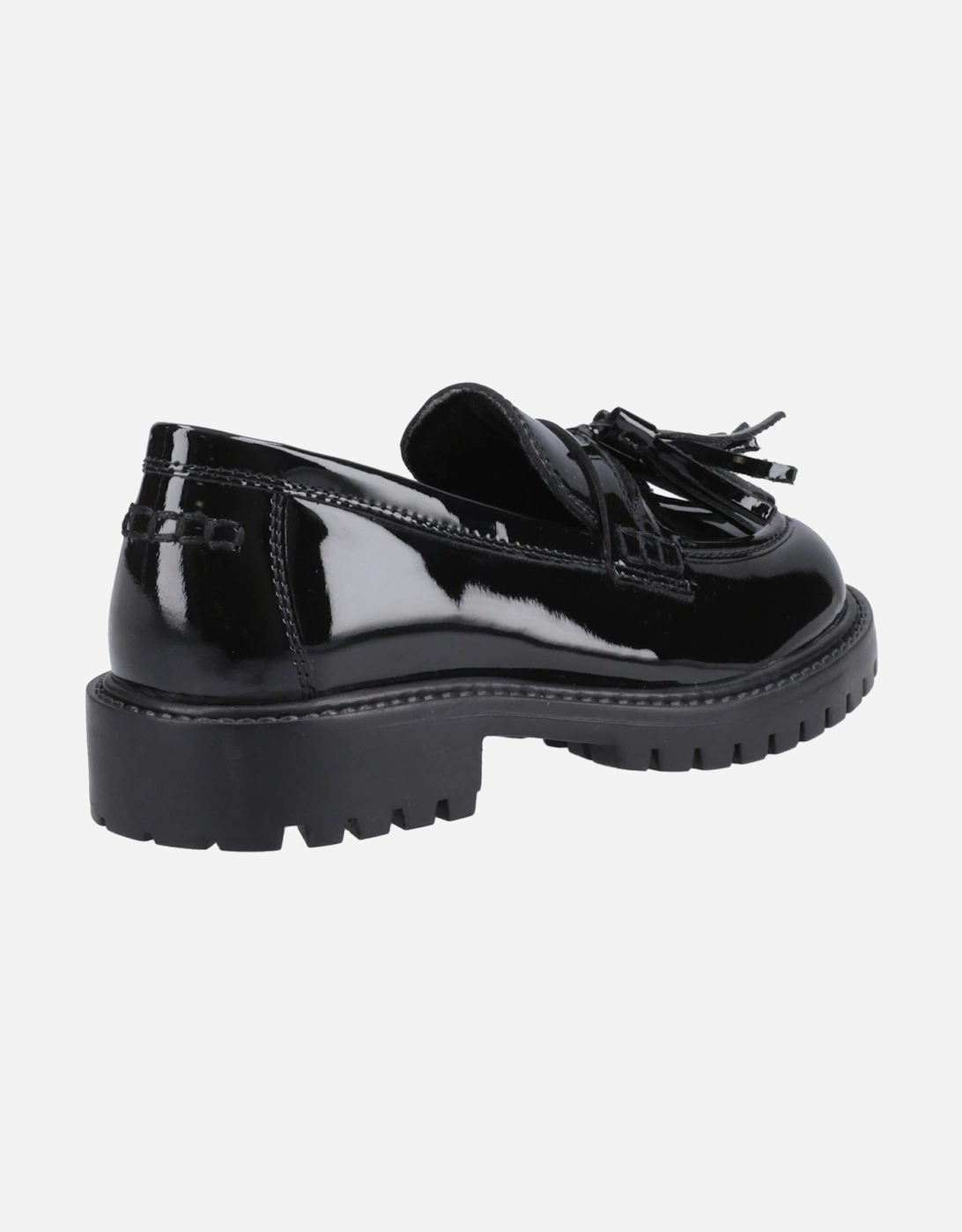 Abigail Patent Senior Leather Girls's Black Loafers