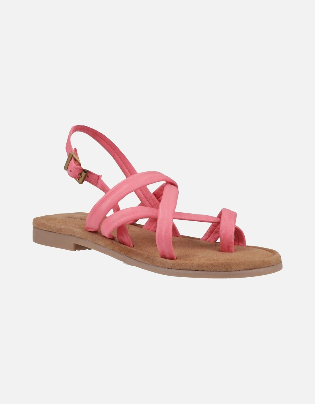 Hush Puppies Women's Hush Puppies Hope Leather Women's Coral Sandals - Red