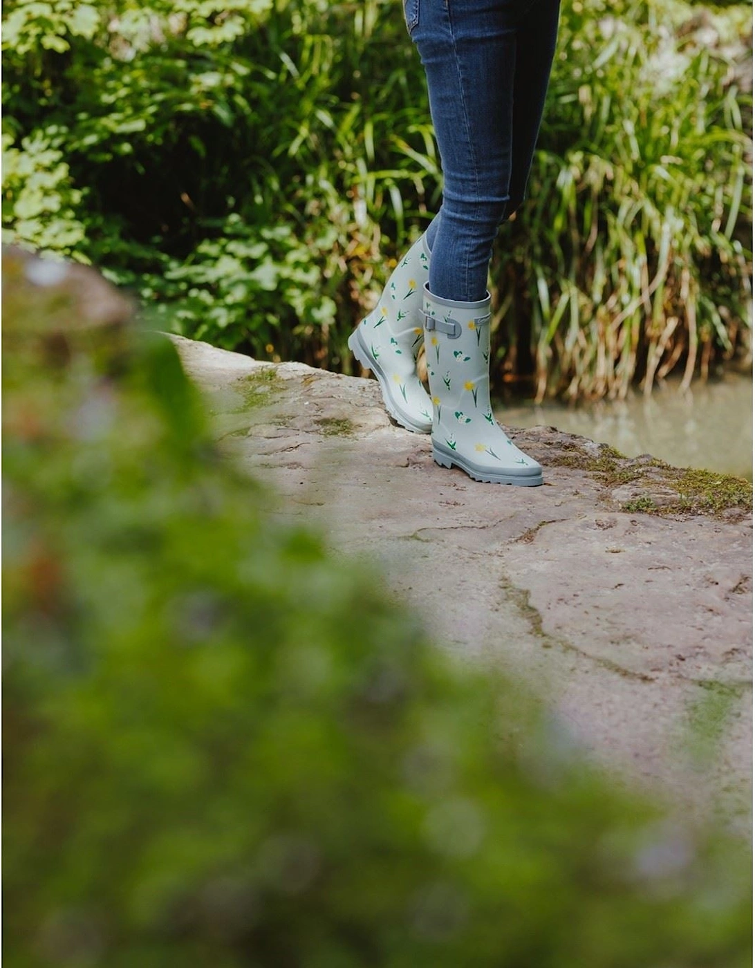 Wildflower Tall Rubber Women's Mint Wellington Boots