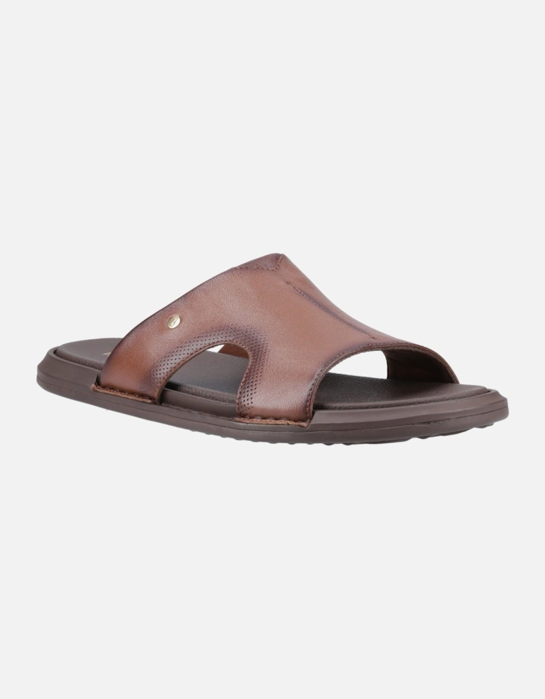 Callum Slide Leather Men's Brown Sandals