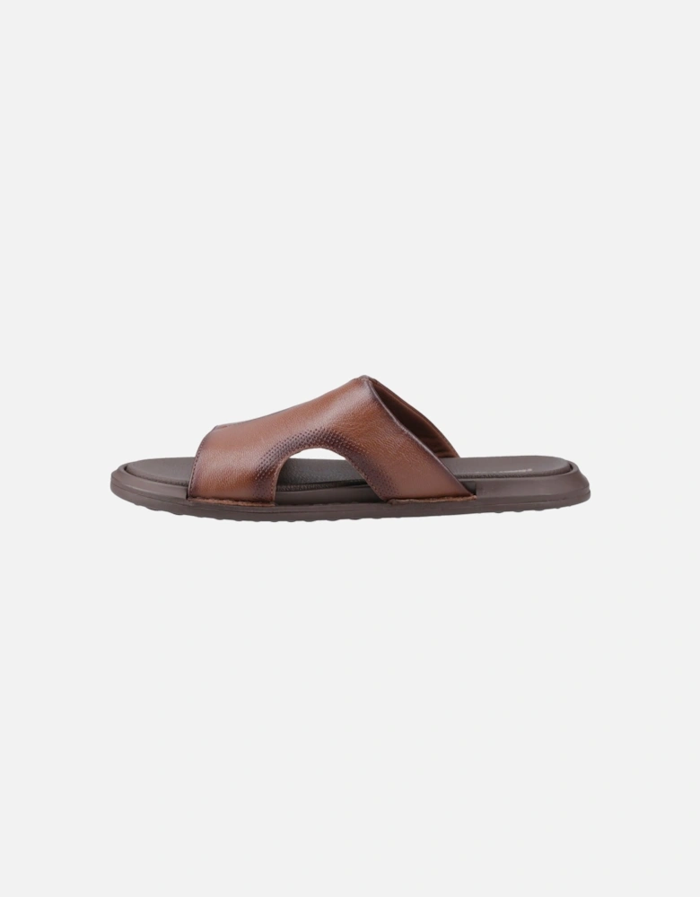 Callum Slide Leather Men's Brown Sandals