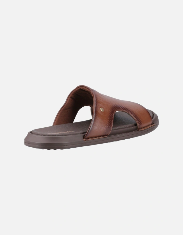 Callum Slide Leather Men's Brown Sandals