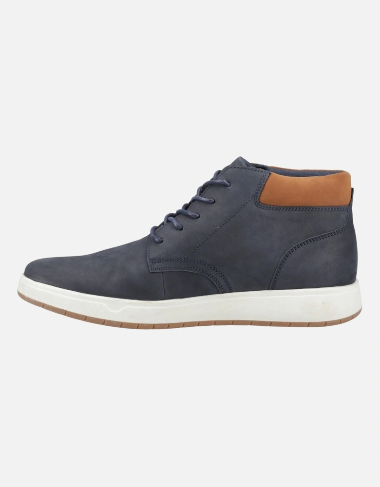 Bronko Chukka Leather Men's Navy Boots