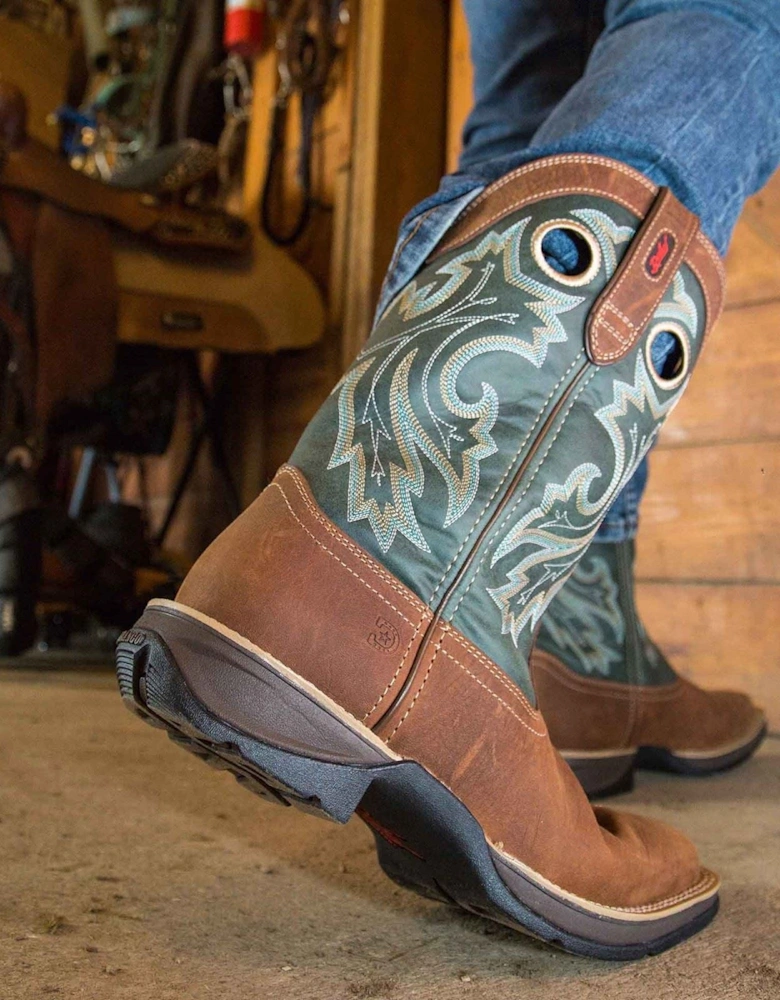 Rebel Leather Men's Saddlehorn/Clover Boots