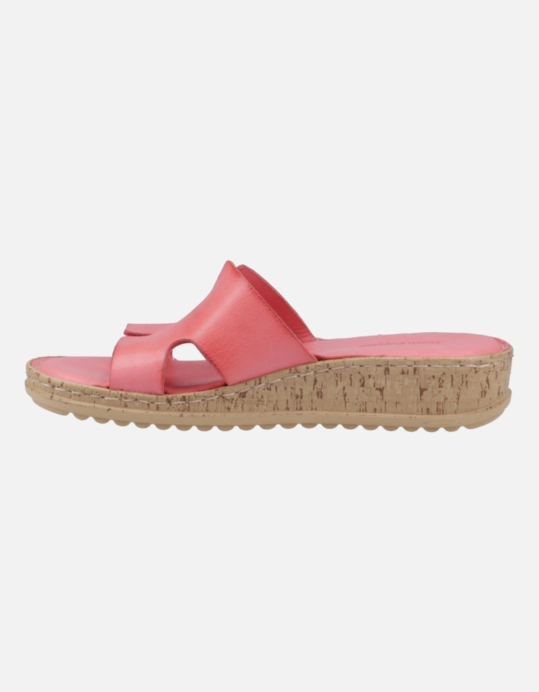 Eloise Leather Women's Coral Sandals
