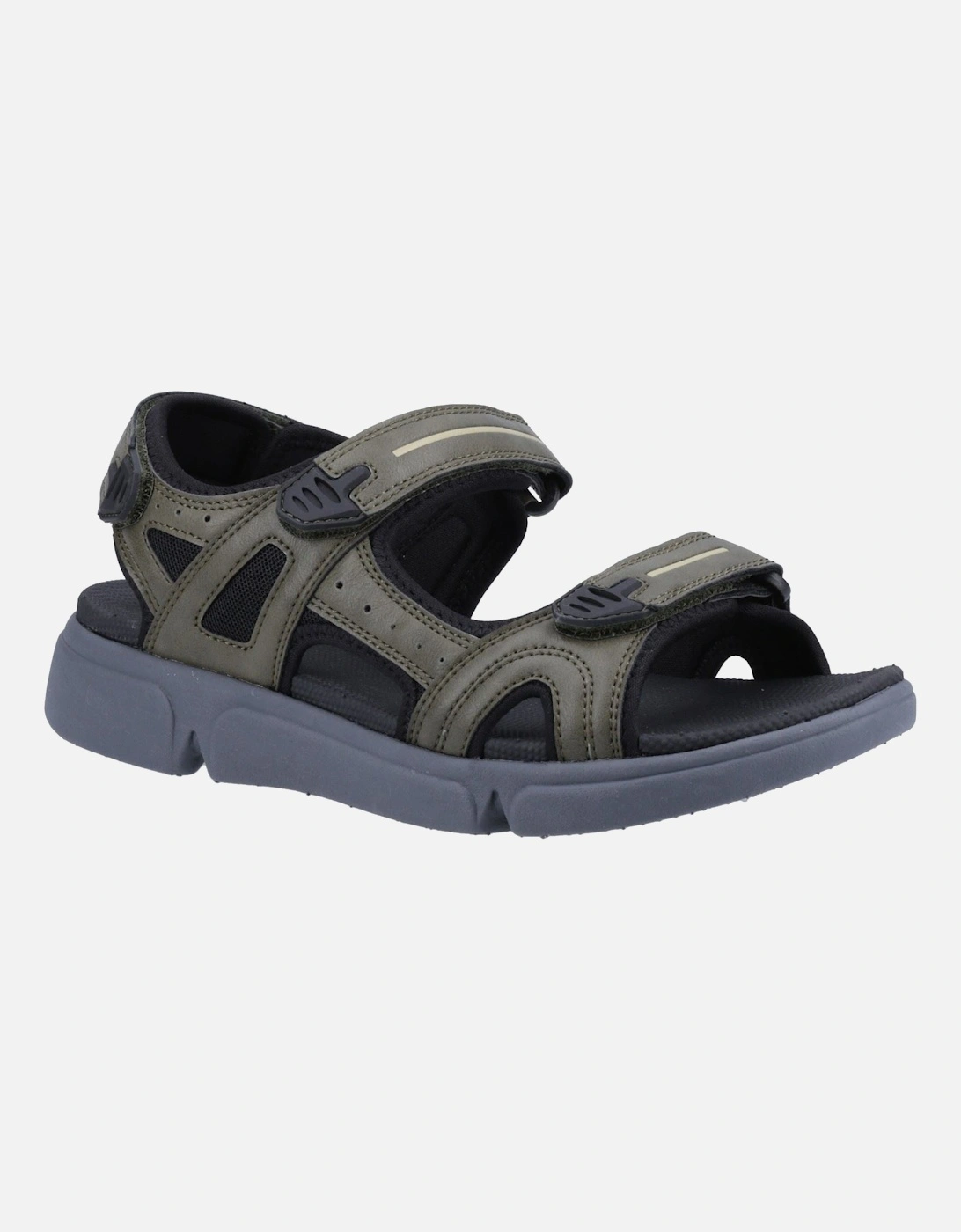 Hush Puppies Castro Men's Sports Sandals in Green, Size UK 9 with Triple Touch Fastening Straps - Image 4