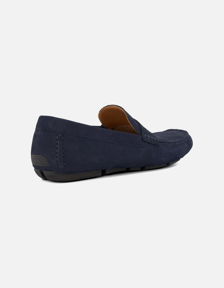 Dune Bradlay Suede Men's Blue Moccasins Shoes