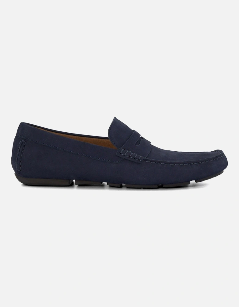 Dune Bradlay Suede Men's Blue Moccasins Shoes