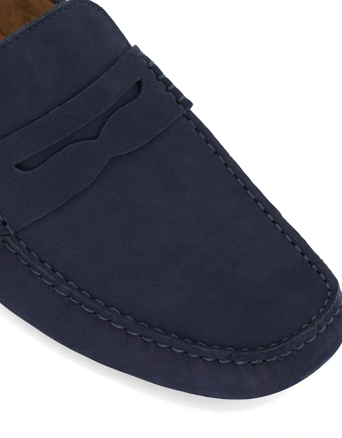 Dune Bradlay Suede Men's Blue Moccasins Shoes