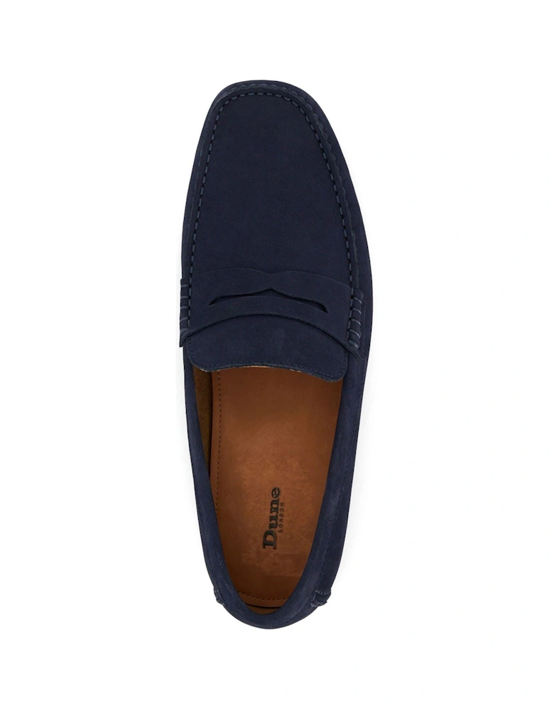 Dune Bradlay Suede Men's Blue Moccasins Shoes