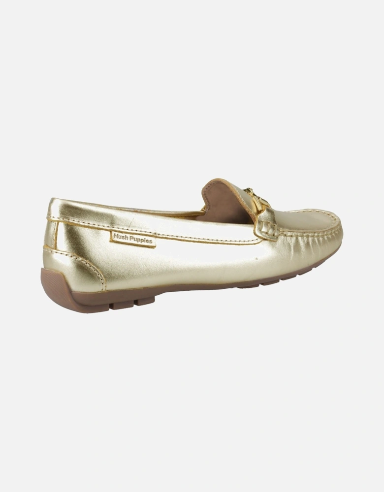 Eleanor Leather Women's Gold Loafers