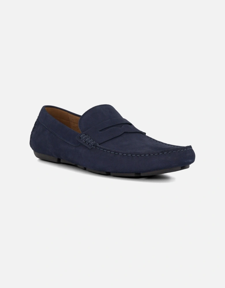 Dune Bradlay Suede Men's Blue Moccasins Shoes