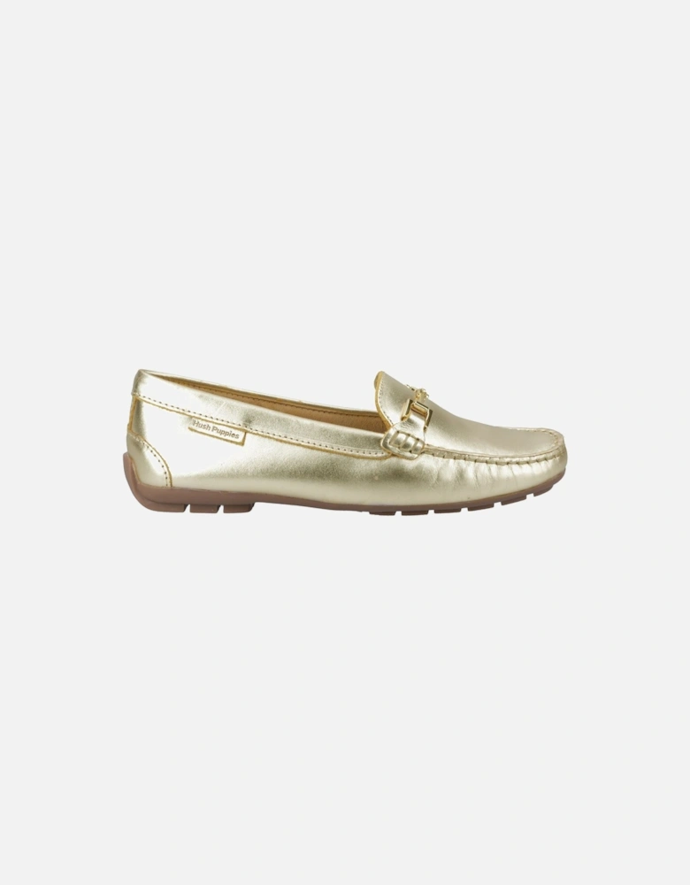 Eleanor Leather Women's Gold Loafers