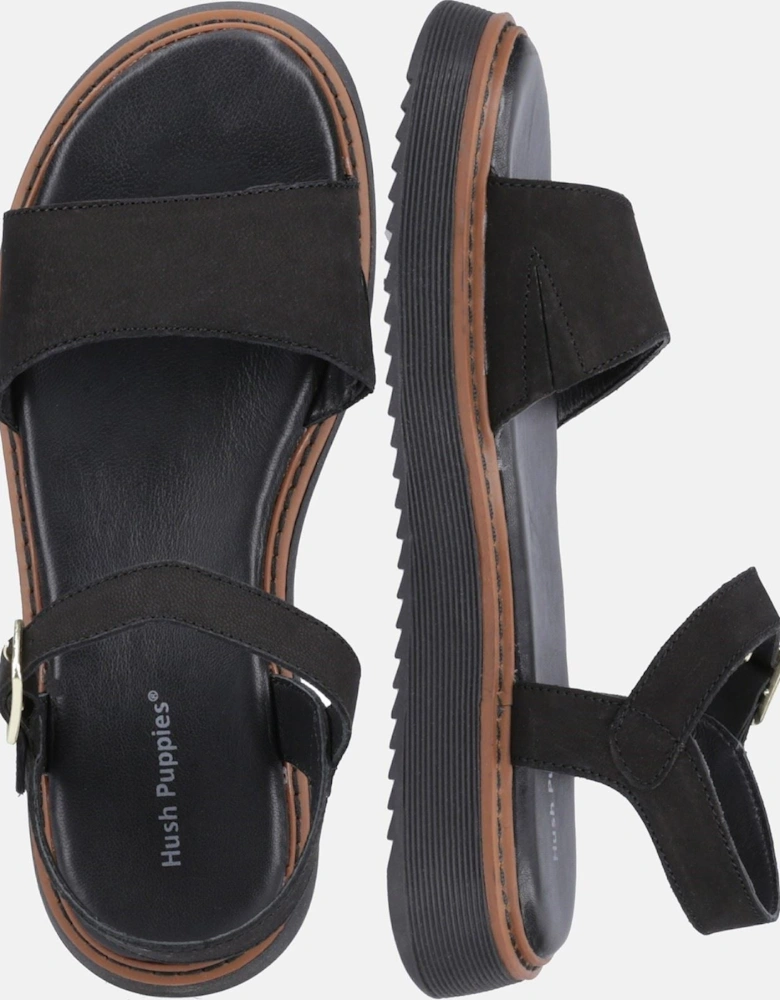 Cassie Nubuck Women's Black Sandals