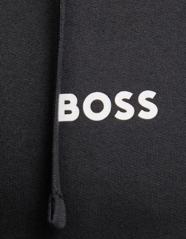 BOSS Full Zip Hooded Track Top Jacket Dark Grey