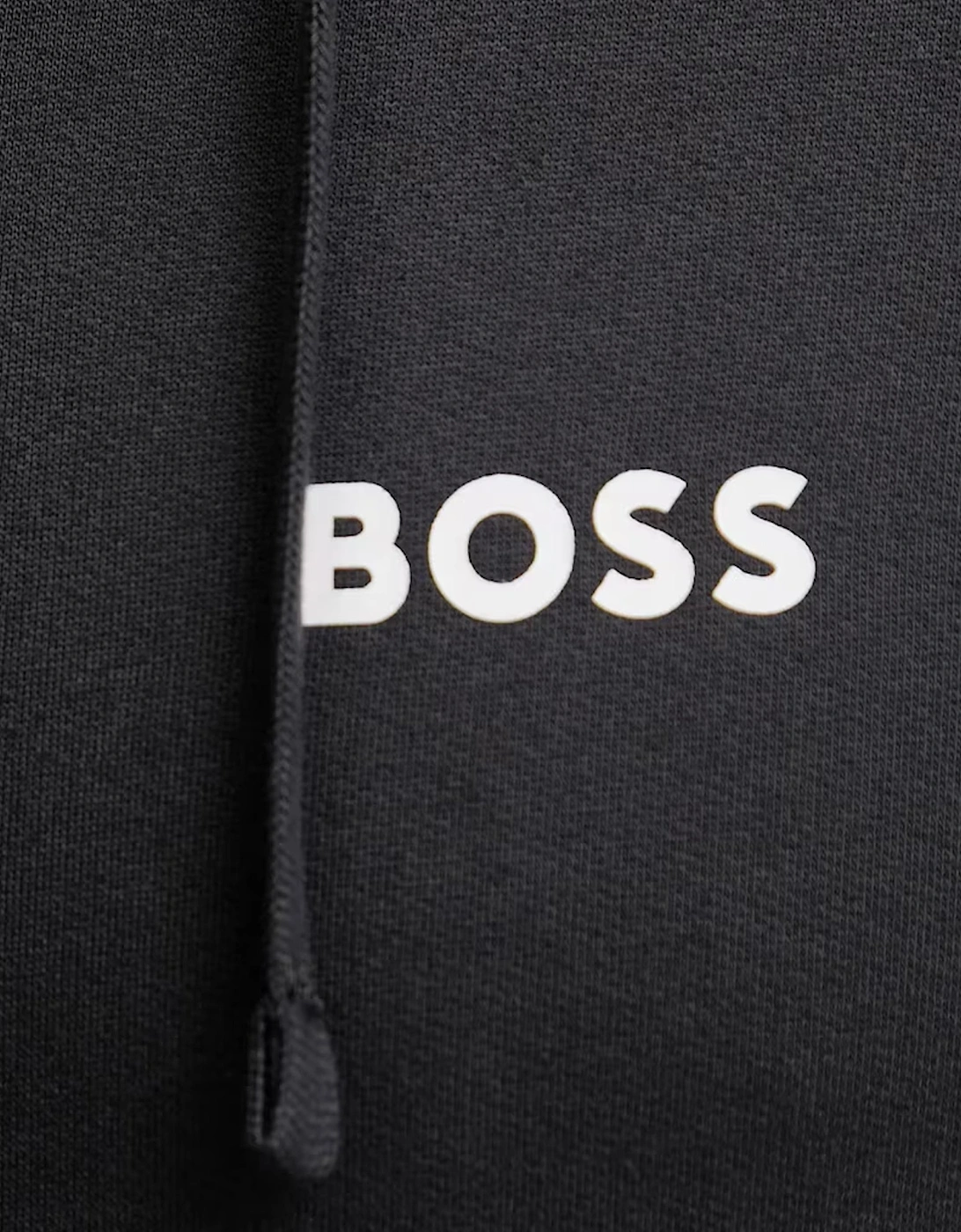 BOSS Full Zip Hooded Track Top Jacket Dark Grey