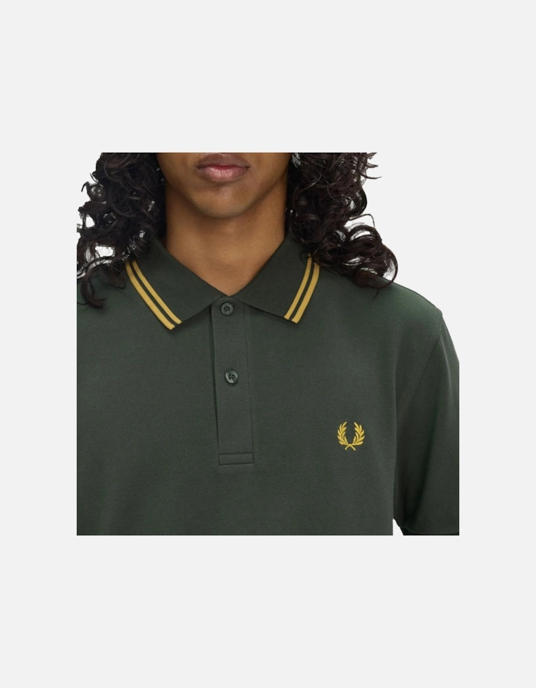 Twin Tipped Polo Shirt Court Green/Honeycomb