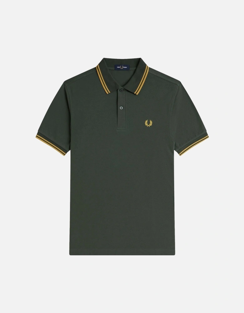 Twin Tipped Polo Shirt Court Green/Honeycomb