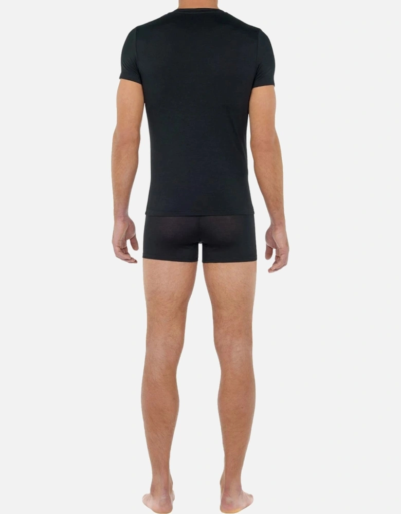 Tencel Soft V-Neck T-Shirt, Black