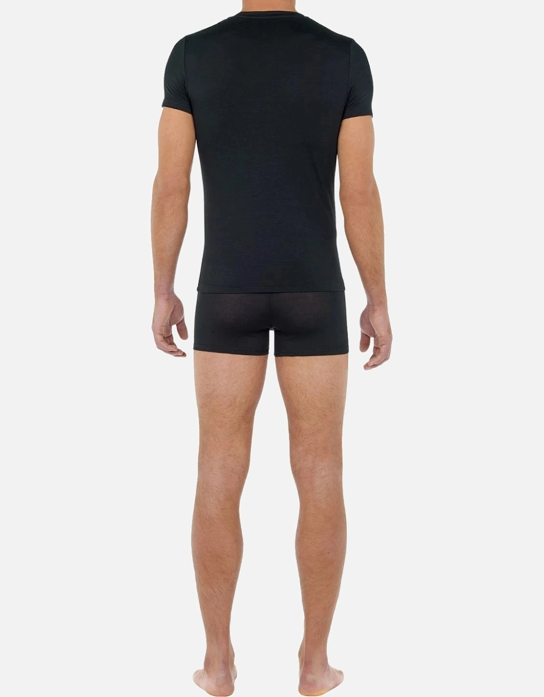 Tencel Soft V-Neck T-Shirt, Black