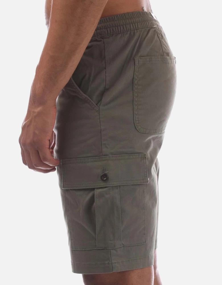Mens Crane Organic Stretch Twill Cargo Shorts