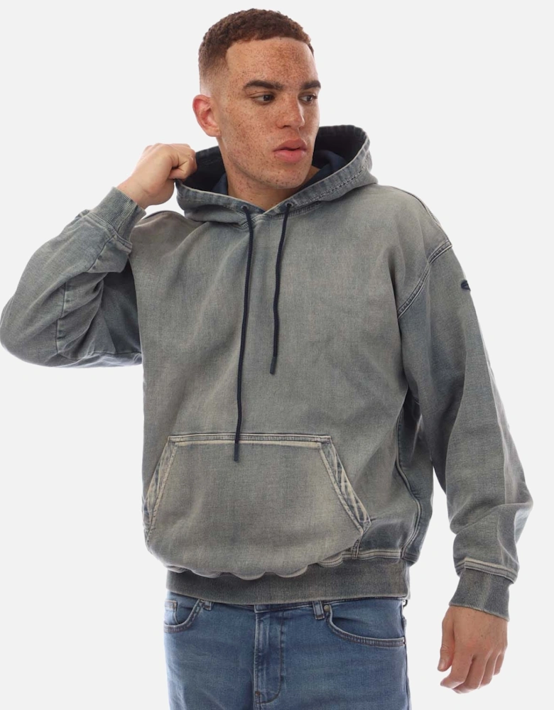 D-UM-RIB Track Denim Hoodie