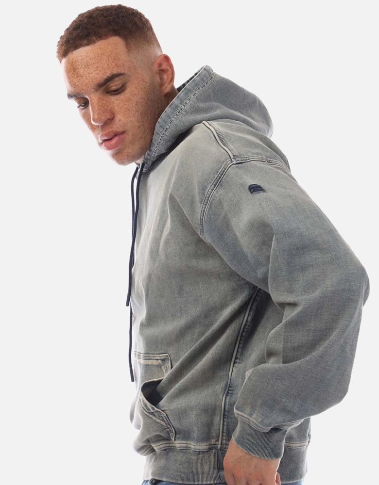 D-UM-RIB Track Denim Hoodie