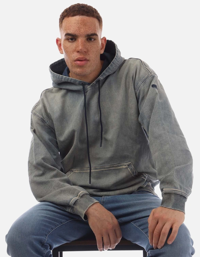 D-UM-RIB Track Denim Hoodie