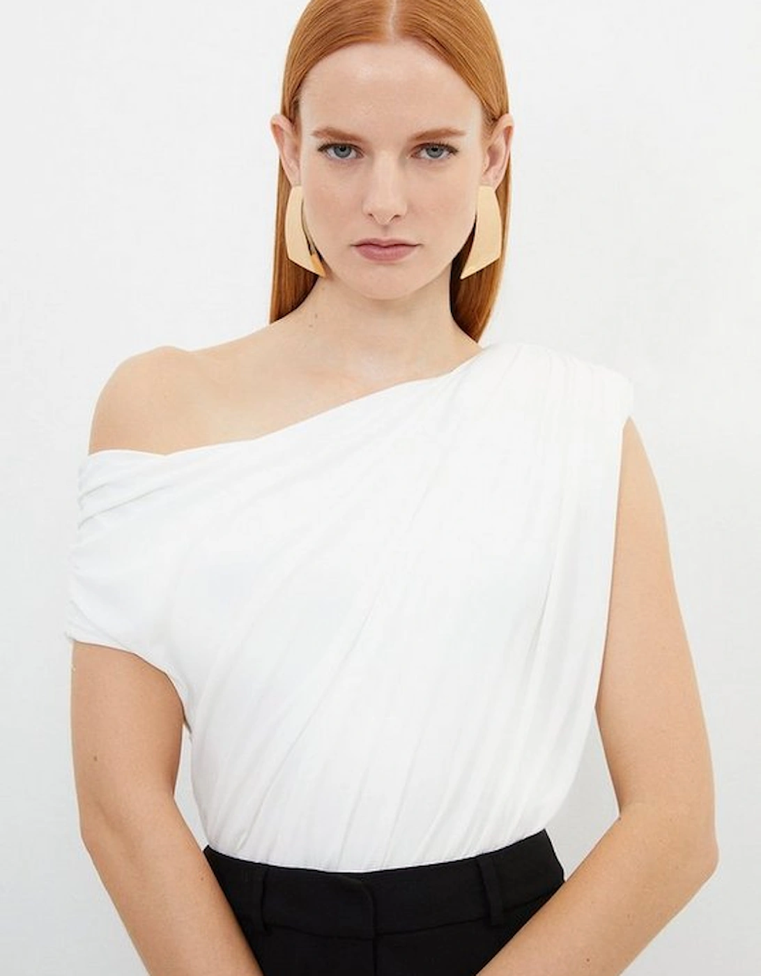 Jersey Crepe Asymmetric Bodysuit, 5 of 4