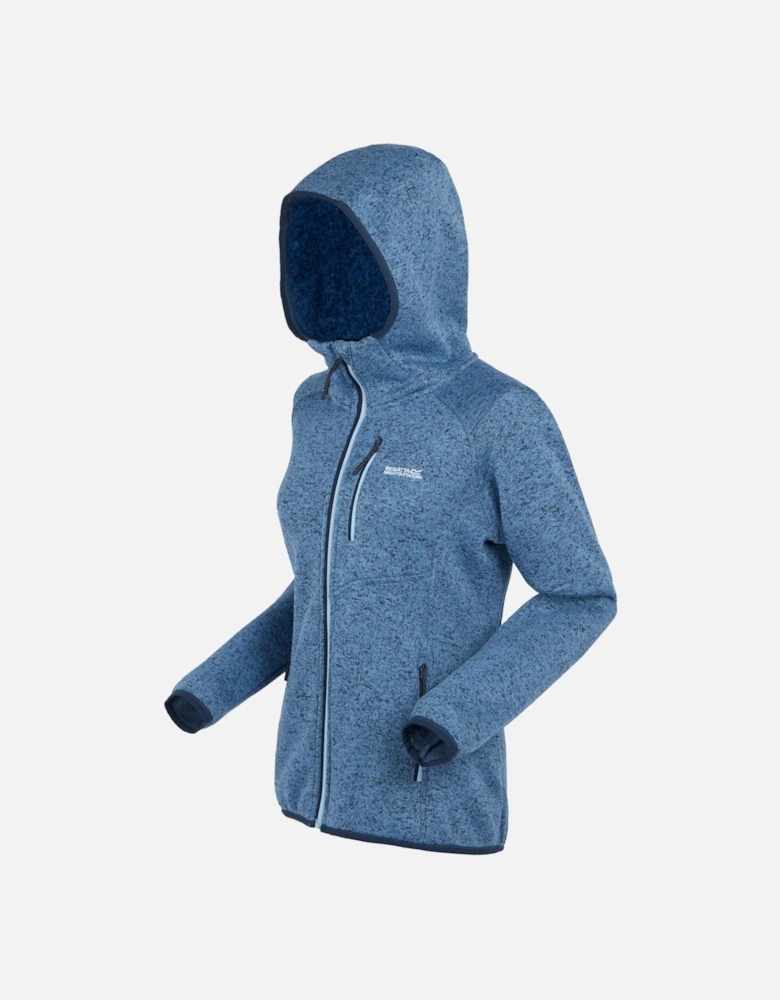 Womens/Ladies Newhill Marl Hooded Fleece Jacket