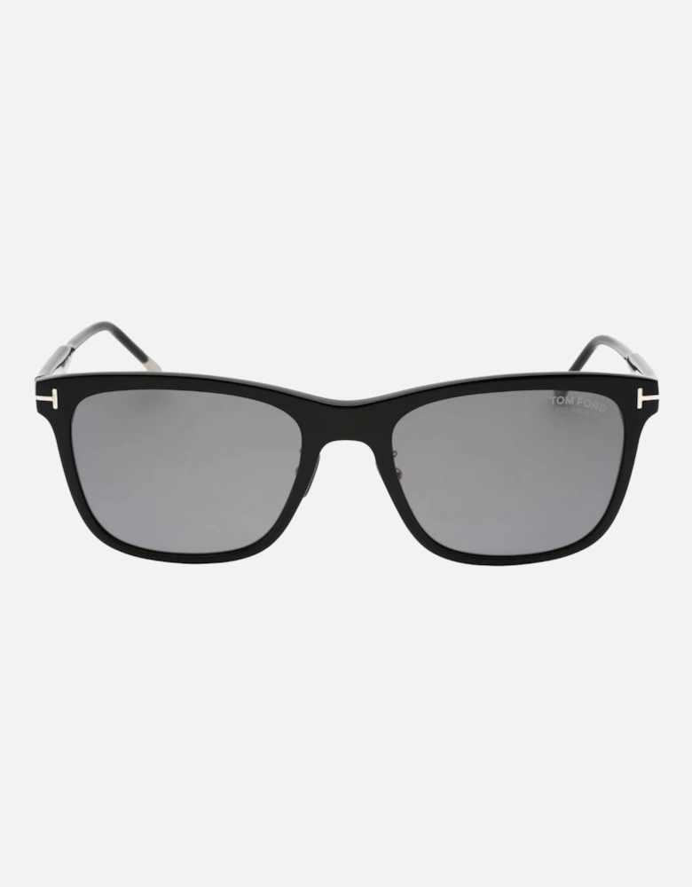 Polarized Lens Shiny Black Sunglasses