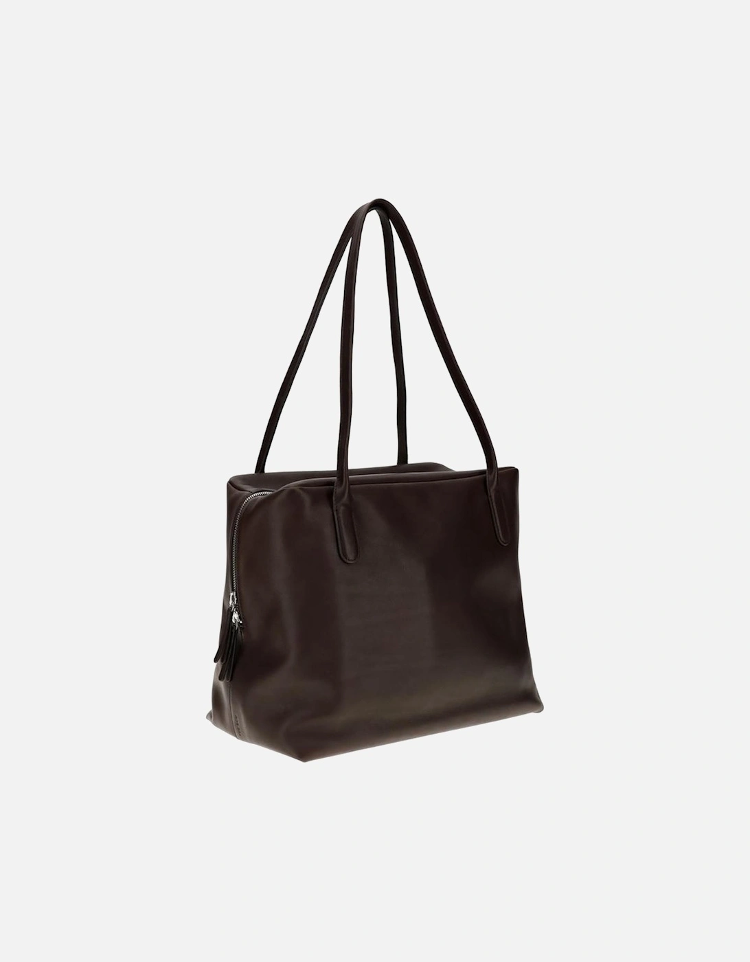 Henri Minimalist Square Shoulder Bag with Top Handles Women - Brown