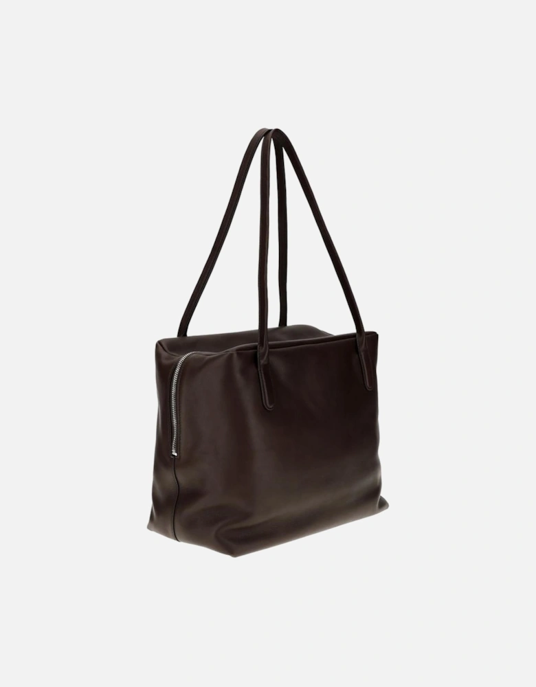 Henri Minimalist Square Shoulder Bag with Top Handles Women - Brown