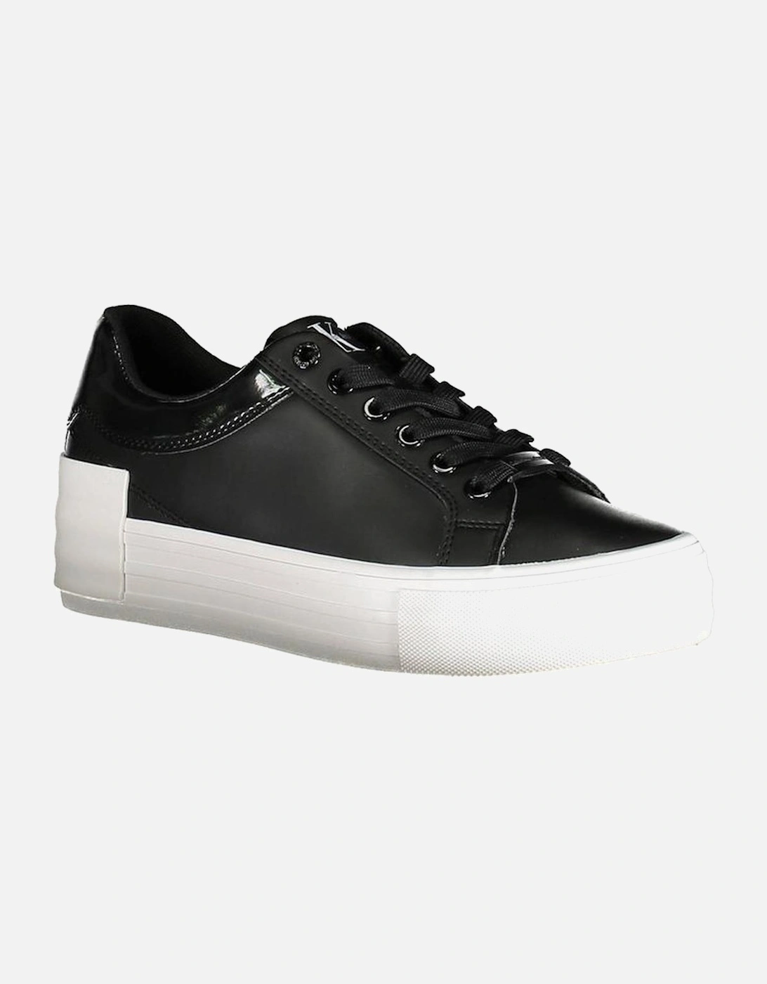 Sports Shoe with Laces and Contrasting Details Women - Black Sneakers