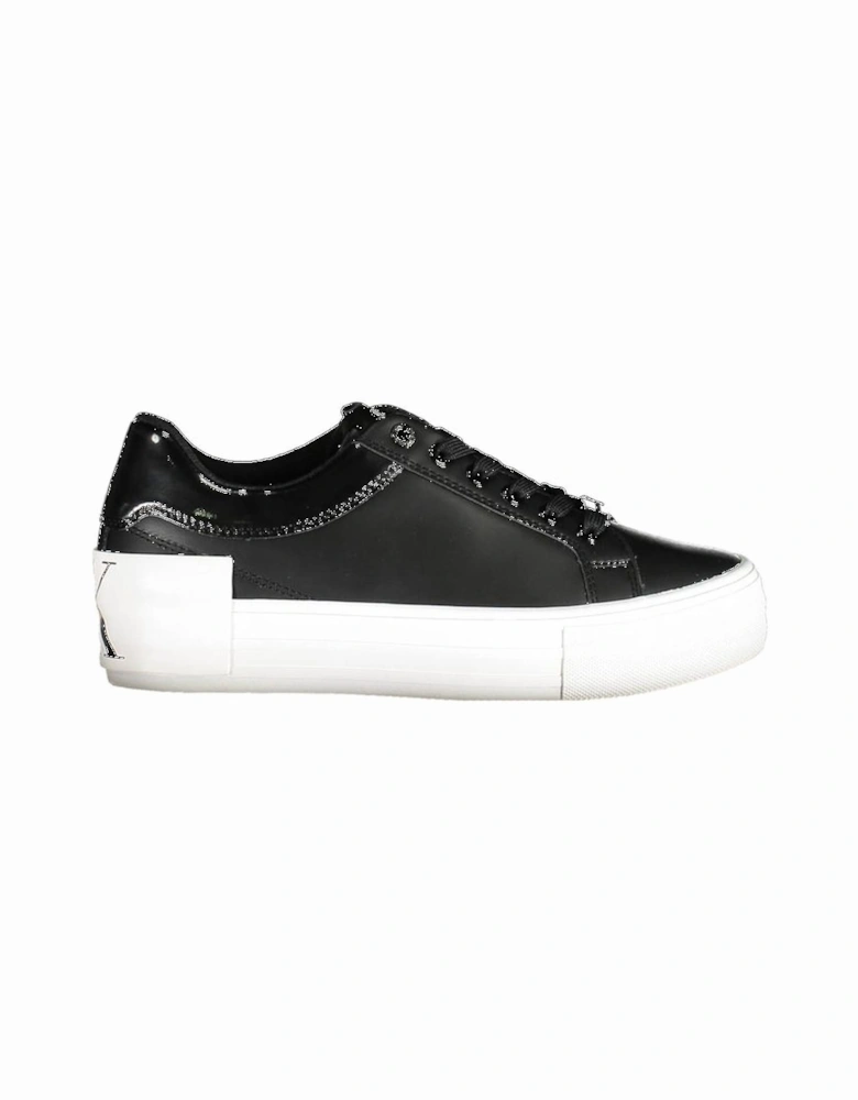 Sports Shoe with Laces and Contrasting Details Women - Black Sneakers
