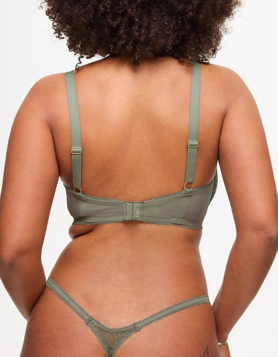 Alice Padded Plunge Bra - Green
