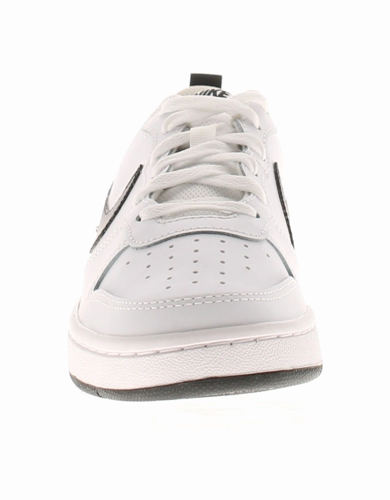 Junior Boys Trainers Court Borough Low 2 Leather Lace Up white UK Size